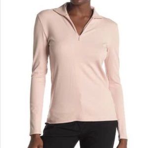 T Tahari Long Sleeve Mock Neck Ribbed Too